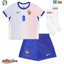 Camiseta Francia Aurelien Tchouameni #8 Visitante Equipación para niños Eurocopa 2024 manga corta (+ pantalones cortos)